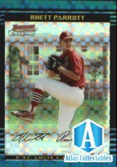 2002 (CARDINALS) Bowman Chrome Draft X-Fractors #109 Rhett Parrott /150